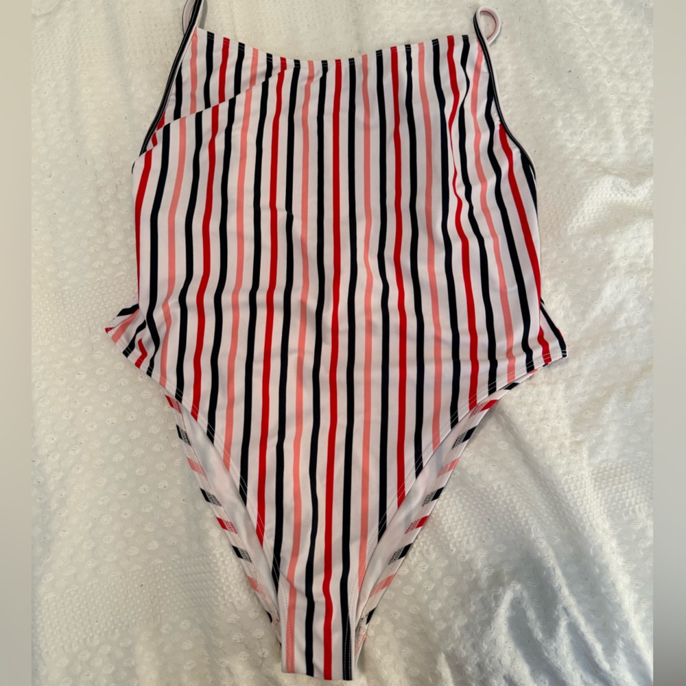 Forever 21 Blue and Pink One Piece Swimsuit